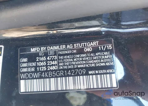 2016 Mercedes-Benz C 300 4Matic from USA, damaged, VIN WDDWF4KB5GR142709